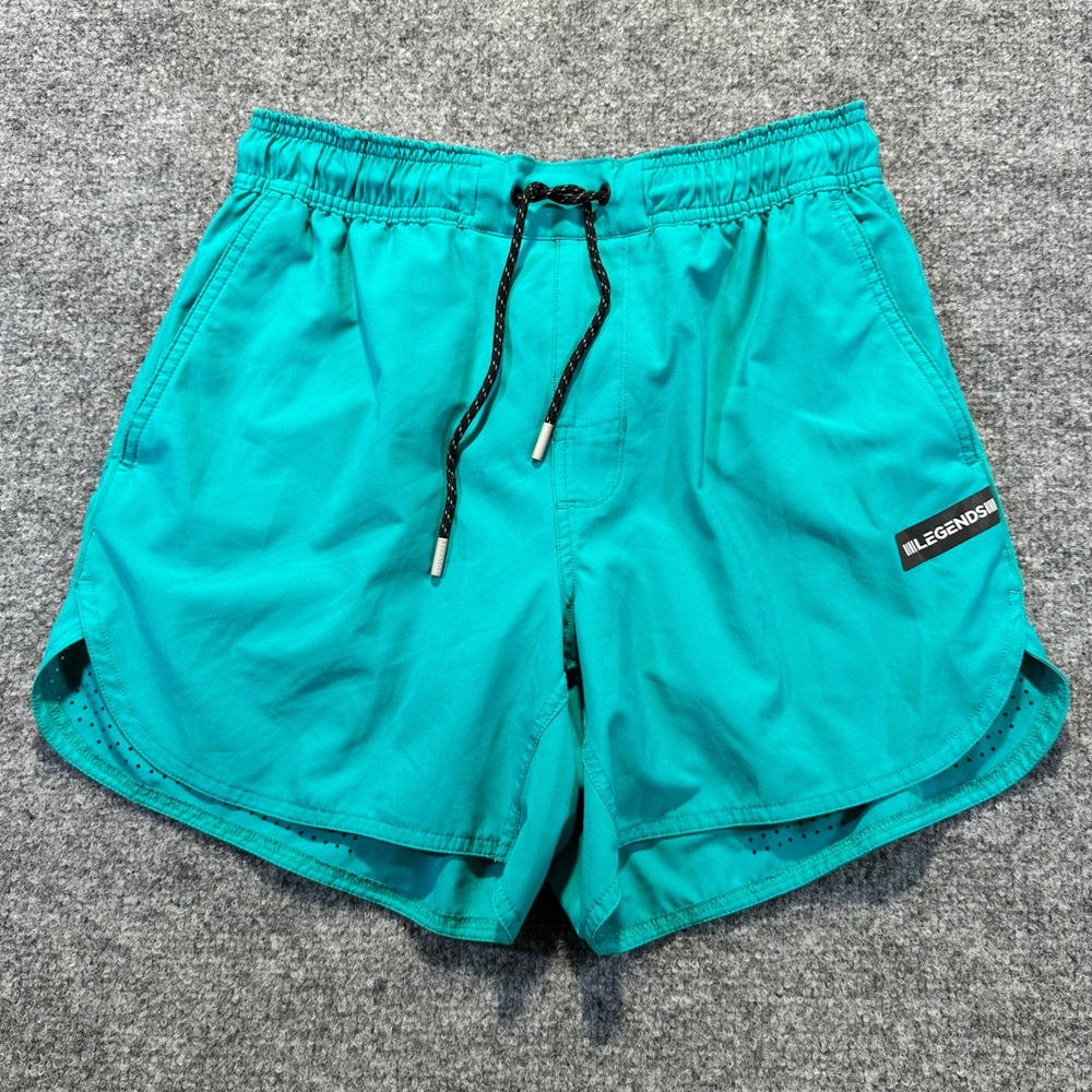Legends Athletic Shorts Lined Mens Small Teal Green Performance Gym Workout